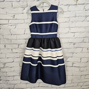Kate Spade Holiday Stripe Dress in Space Rich Navy
